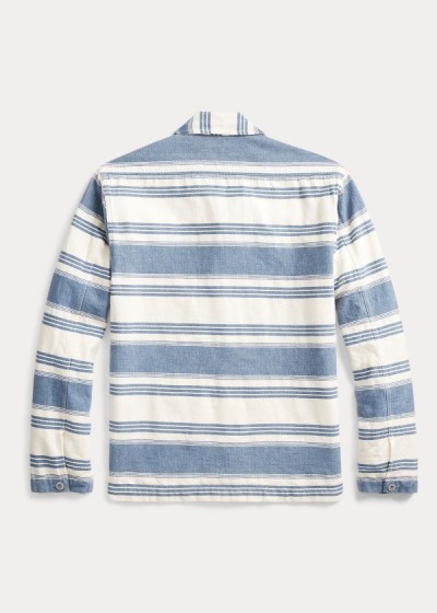 Ralph Lauren Striped Overshirt Herre Danmark (NAJXM2158)